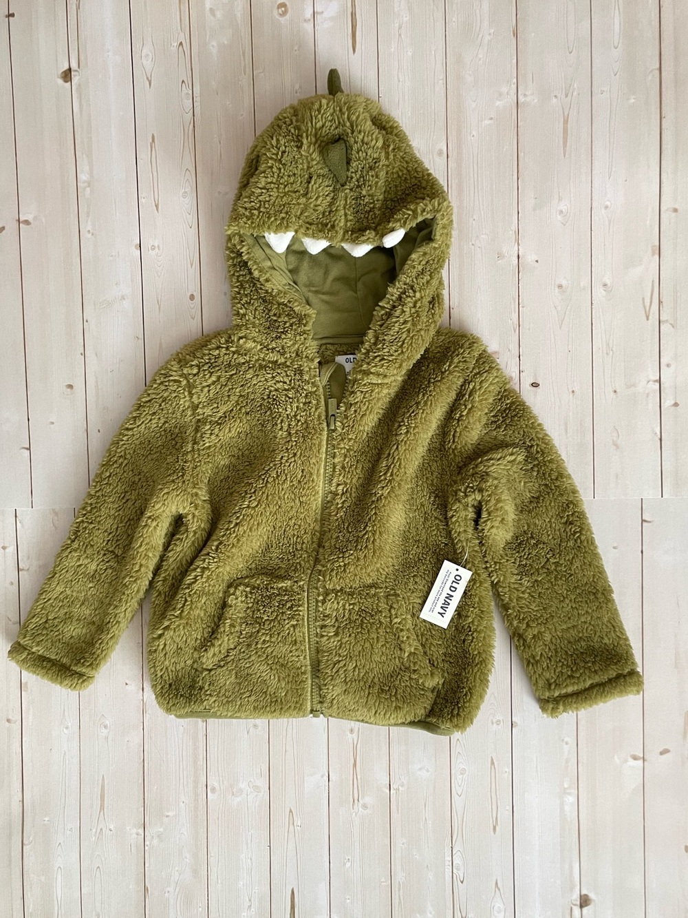 Old Navy Dinosaur Sherpa Zip Hoodie 4T